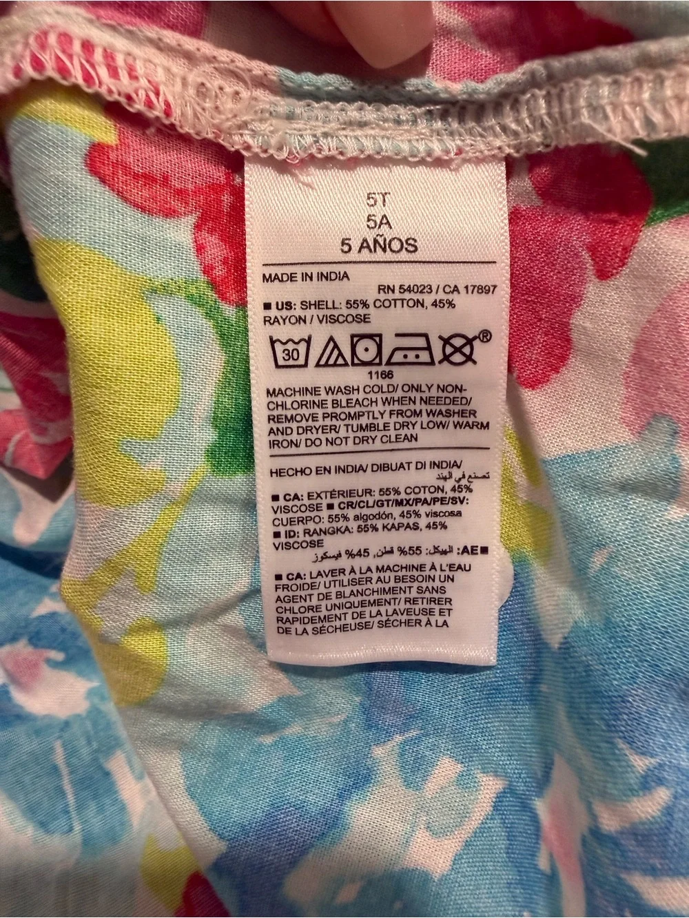 Old Navy - Girls Floral Sundress in Pink, Blue & Green - size 5T